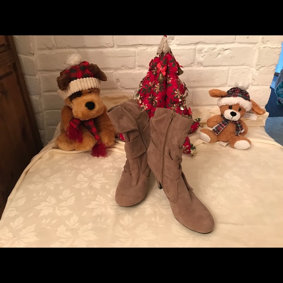 Qupid 3/4 boots bow on side (OLCC) - Picture 1 of 5